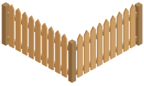 wood fence isometric